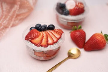 Berry Chia Pudding at +Bake Cafe