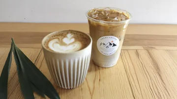 Pandan Latte from +Bake Cafe in Rancho Cucamonga