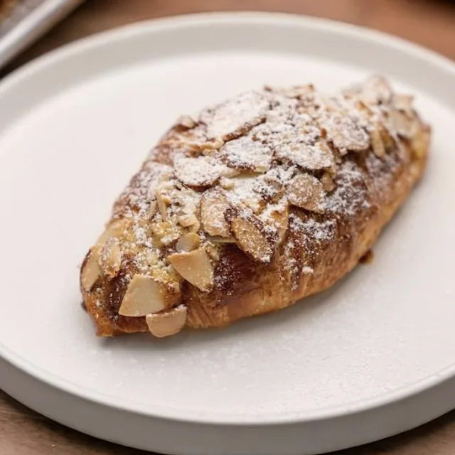 Almond Croissant from +Bake Cafe in Rancho Cucamonga