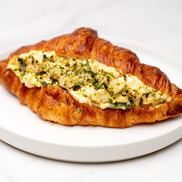 Bacon Egg Potato Salad Croissant at +Bake Cafe