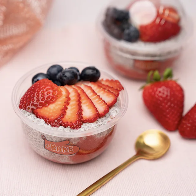Berry Chia Pudding at +Bake Cafe