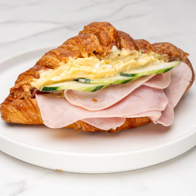 Ham and Egg Salad Croissant at +Bake Cafe