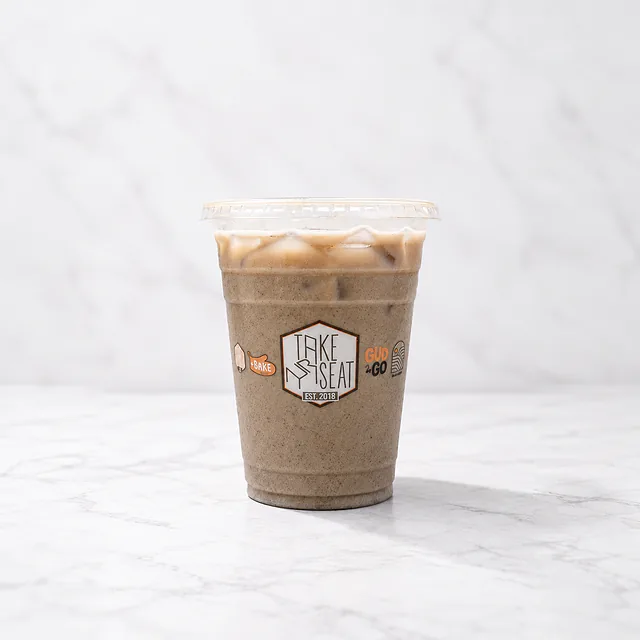 Houjicha Latte at +Bake Cafe
