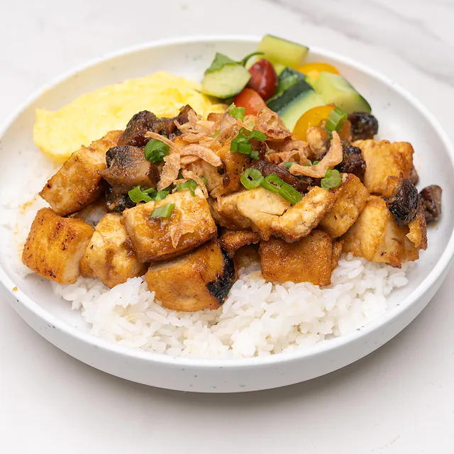 Tofu Mushroom Bowl at +Bake Cafe