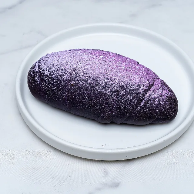 Double Ube Salt Bread at +Bake Cafe