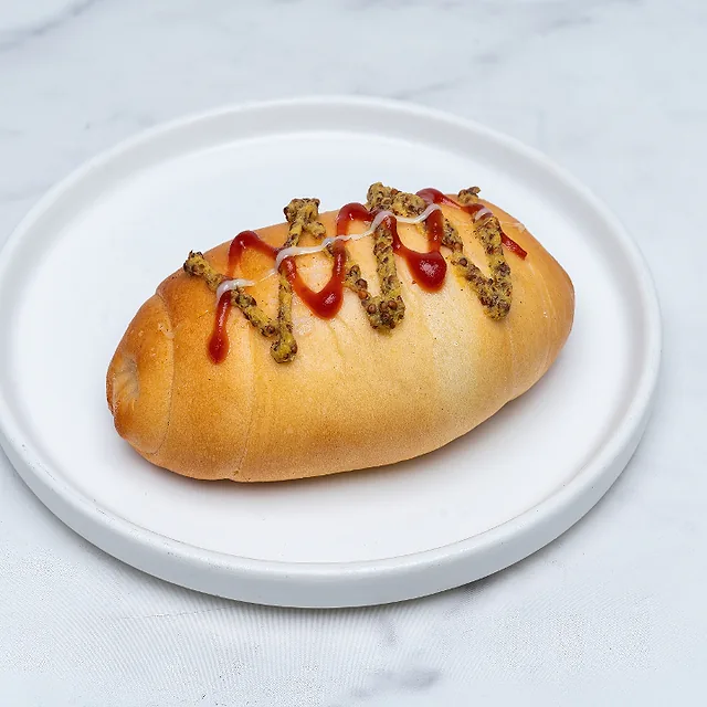 Japanese Sausage Salt Bread at +Bake Cafe